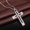 jiamiaoi Cross Necklace for Men Stainless Steel Mens Cross Necklace