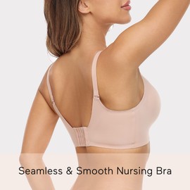 Momcozy Nursing Bras for Breastfeeding, Seamless Maternity Bra Ultra Comfort Smooth Wireless Pregnancy Sleeping Bralette