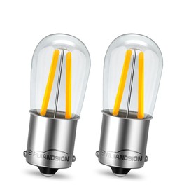 Ruiandsion BA15S 1156 LED Bulbs 6V AC/DC Warm White,1141 1003 LED Filament Single Contact LED Backup Reverse Turn Signal Lights for Car Motorcycle (Pack of 2)