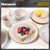 Home VSS Highland 16pc Dinnerware Set, Unique Organic Shape Double