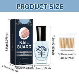 Landrain 2 x 15 ML Nagelhärter Extra Stark mit Wattestäbchen, Nail Hardener für Wachstum und Reparatur