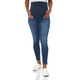 Motherhood Maternity Women's Indigo Super Stretch Secret Fit Over The Belly Skinny Jeans, Medium Blue Wash