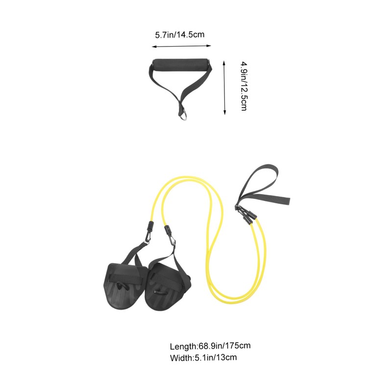 WOONEKY 1 Set Swimming Resistance Band Training Belt of Elastic