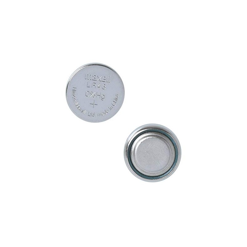 10pcs Maxell LR43 1.5v Alkaline Button Batteries also known as