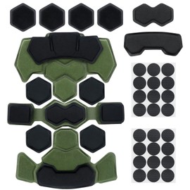 AOUTACC Tactical Airsoft Helmet Padding,Helmet Replacement Memory Foam Padding Kits Set,Protective Cushion Buffer Pad for Fast MT MICH IBH AF ACH Helmet (Fourth Generation,OD)