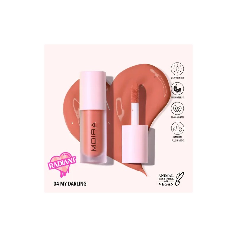 Rubor Lquido Matte Y Luminoso Love Steady Moira Cosmetics Tono