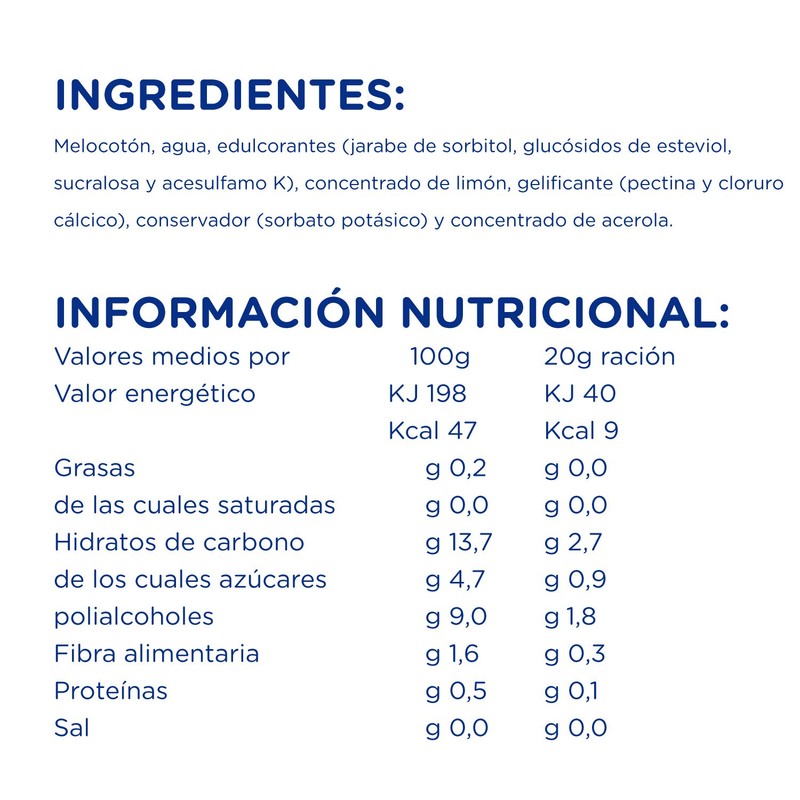 Hero Diet - Confitura extra melocotones 280 g