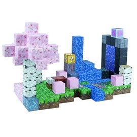 マインクラフト風積み木セット 150ピース + 4つのDIYキャラクター 桜島テーマセット 3Dパズル マインクラフト風おもちゃ 知育玩具 積み木 クリスマスギフト