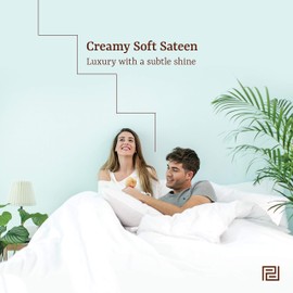 Peru Pima - 600 Thread Count Sateen - 100% Peruvian Pima Cotton - Queen Bed Sheet Set, Ivory