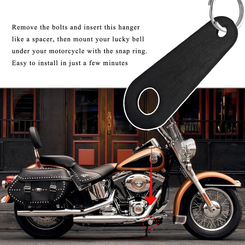 NYTKL Motorcycle Bell Hanger, Guardian Luck Riding Bell Hanger Mount