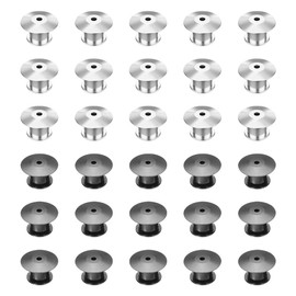 TRKETK 30 Pcs Locking Pin Keepers Backs Metal Pin Backs Keepers Locking Clasp Metal Pin Locks Replacement Pin Backs Clasps for Jewelry Brooches Badge Name Tags Crafts DIY(2 Colors)