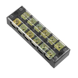 uxcell Dual Rows 6 Positions 600V 45A Wire Barrier Block Terminal Strip TB-4506L