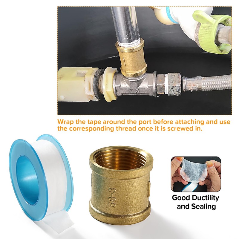 Lyeteung G1 Brass Sleeve, Female Thread Connector, Double Sleeve Connection