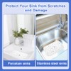 Snillok 2 PCS Kitchen Sink Mat Adjustable Sink Protector Mats,