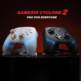 GameSir GameSir Cyclone 2 Wireless Controller - 1000Hz Polling Rate, TMR Joysticks, Hall/Micro 2-in-1 Triggers for PC/Switch/Android/iOS, PC Gaming Controller with Charging Dock(White)