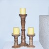 Handmade Mango Wood Eco-Friendly Traditional Wallnut Set of Three 6",15"