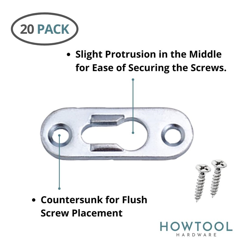 HOWTOOL Heavy Duty Keyhole Hanger with Phillips Screws & Anchors,