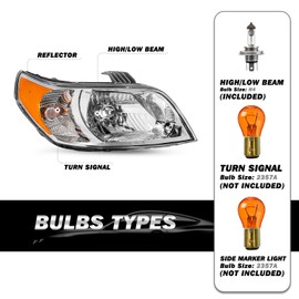 SOCKIR Fit for 2009 2010 2011 Chevy Aveo5 Hatchback Headlight Assembly OE Style Factory Halogen Headlamp Pair with Bulbs Aveo 5 Front Headlights Driver and Passenger Side