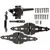 Everbilt Black Post Self Latching Gate Set Kit 1002 316