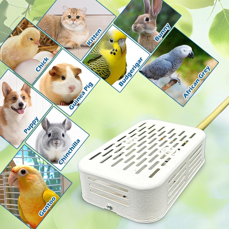WEIYOONS Bird Heater Warmer for Cage, Bird Heat Lamp with