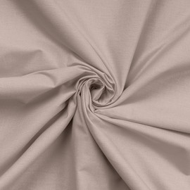 Premium Ranforce Double Fitted Sheet (140 x 190+30 cm), 100% Cotton, 145 Thread Count, Beige | Machine Washable at 30°C | Soft & Durable Bedding