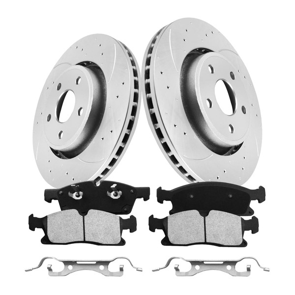 funire Front Brake Pads And Rotors Kit Compatible With 2012-2021