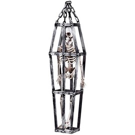 Boland Hanging Decoration Skeleton in Cage - Black - One Size