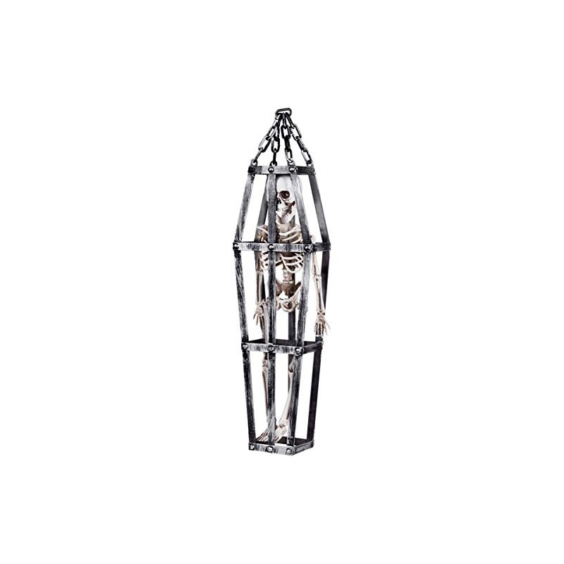 Boland Hanging Decoration Skeleton in Cage - Black - One
