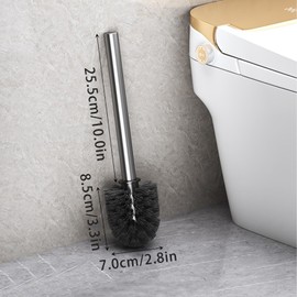 Toilet Brush Black Toilet Brush with 7 cm Diameter Toilet Brush Replacement for Bathroom, Toilet, Ergonomic (Black)