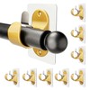 8 Pack No Drilling Curtain Rod Holder, Self Adhesive Curtain