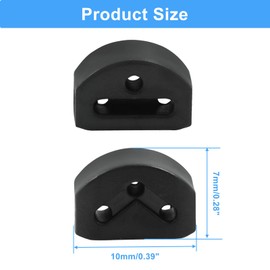 Piutouyar 12 Pcs Black Guitar String Ties Bridge Beads, 3 Hole Plastic Guitar String Fasteners for Acoustic Classical Guitar