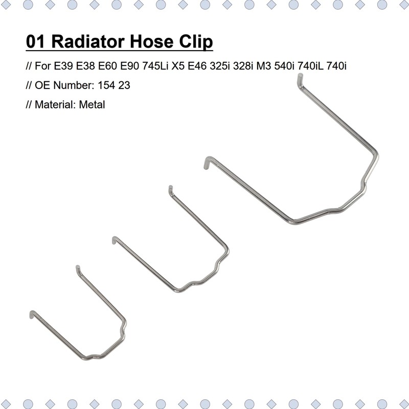 Intercooler Hose Retainer Clips, Anti-Crack Anti-Scratch 3 Pieces Heavy Duty