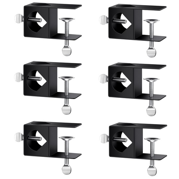 6 Pack Torch Deck Clamp, Outdoor Adjustable Tiki Torch Stand,