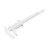 uxcell Vernier Caliper 150mm 6 Inch Metric Plastic Measuring Tool for Precision Measurements Outside Inside Depth White