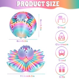 Gear Ball 3D Printed Gear Ball Fidget Toy Rotating Gear Ball Stress Relief Desk Toy Gear Ball Gift for Kids (Shiny Rainbow, Diameter: 8.5cm)