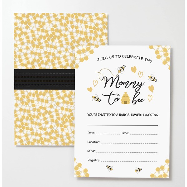 Bumble Bee Baby Shower Invitations, 25 Count