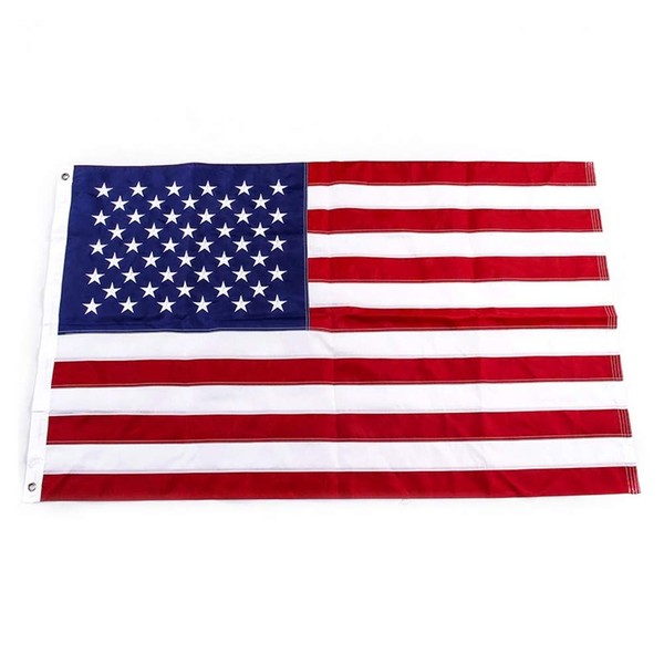 Yafeco U.S. 50 Star Sewn Boat Flag, 16 x 24 inch Yacht Boat Ensign Nautical US American Flag Fully with Sewn Stripes, Embroidered Stars and Brass Grommets 12 x 18 inch