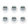 6Pcs Kitchen Timers For Cooking White Digital Timer Magnetic Countdown