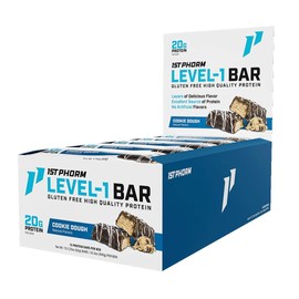 1ST Phorm Level 1 bar barras con 20 gramos de proteina caja con 15 barras sabor cookie dough