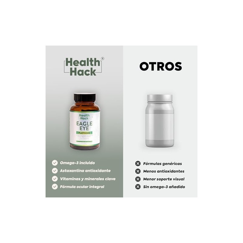 Health Hack Eagle Eye Platinum Apoya Visión Salud Ocular Polvo