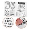 OHPHCALL Measuring 2pcs Kitchen Conversion Chart Cooking Baking Tools Ingredient