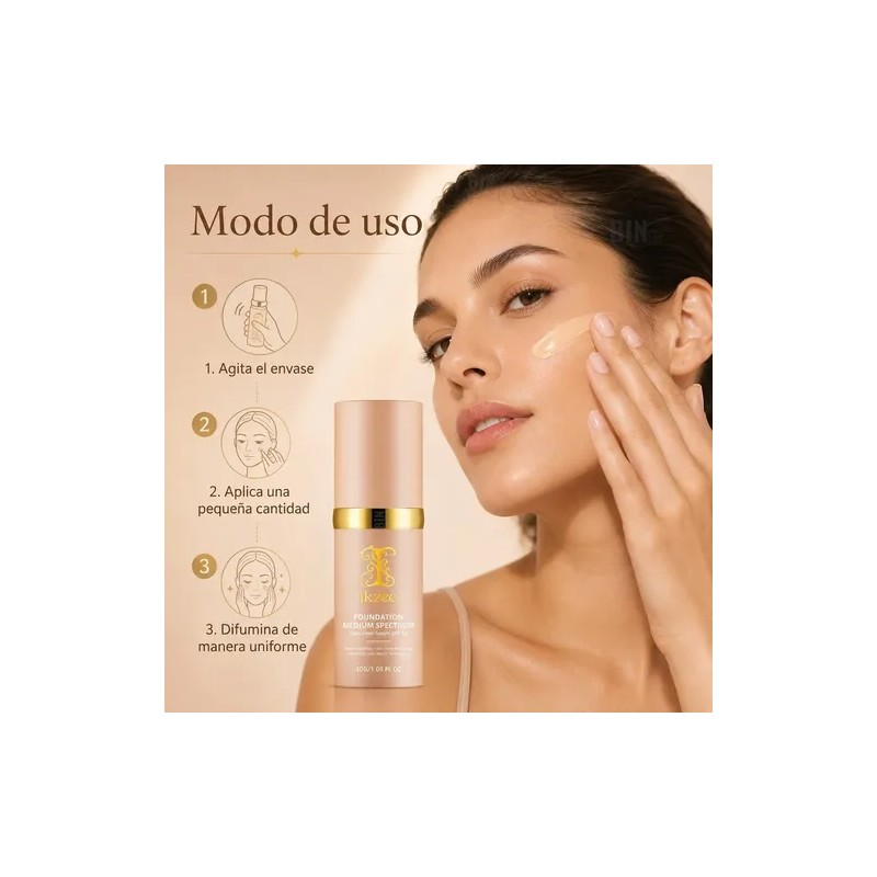 Base Maquillaje Sérum Spf 50 Hidratante Cobertura Natural