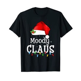 Santa Hat Christmas Lights Decor Funny Xmas Moody Claus T-Shirt
