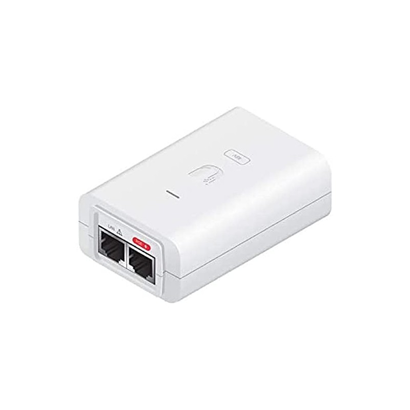 Ubiquiti Networks PoE Injector, 48 VDC, 24 W White, POE-48-24W-WH