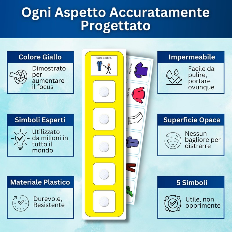 Autism Supplies And Developments IT_GD Visual Organiser Plastic (Italian) Blue