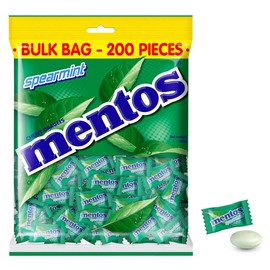 Mentos Individual Wrapped Spearmint Pillowpack, 200 Count
