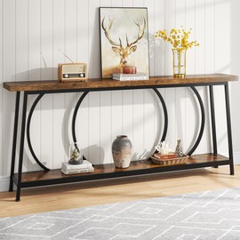 Tribesigns 70.9-Inch Console Table with Storage, Extra Long Entryway Table, Rustic Behind Couch Table, Industrial Sofa Table, Hallway Table Entry Way Table Home Furniture for Entrance, Living Room