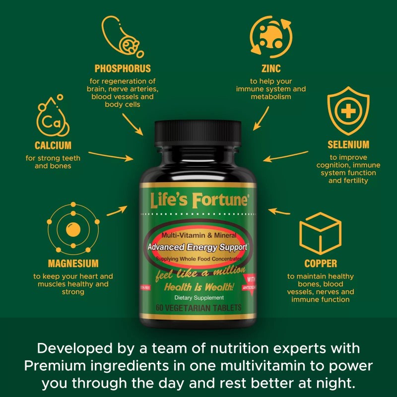 Lifes Fortune Life's Fortune Whole Food Multi-Vitamin & Mineral Energy