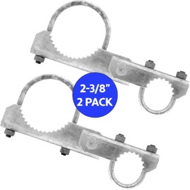 Chain Link Fence 180 Degree Commercial Duty Gate Hinge - for 4" Outside Diameter Gate Post/Pipe & 1-5/8 Thru 1-7/8" Gate Frames. Chain Link Post Gate Hinge - Includes Hinge U Bolts - 2 Hinge Assy.