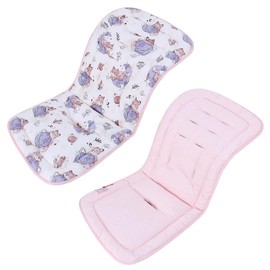 LAT Baby Seat Cover for Prams, Double-Sided Seat Cover Buggy, Universal Pram Buggy Insert for Toddlers, 78 x 33 cm (Fuchs-Planet)